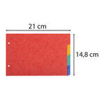 Intercalaires Pour Fiches Bristol Carte Lustrée 225g/m2 4 Positions - A5 148x210mm - Blanc - X 10 - Exacompta