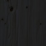 vidaXL Salon de jardin 8 Pièces avec coussins noir bois massif