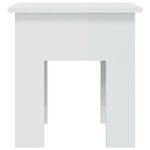 vidaXL Table basse Blanc brillant 40x40x42 cm Aggloméré