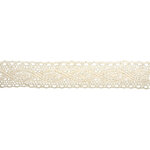 Ruban dentelle en coton Beige 2 3 cm x 2 5 m