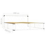 vidaXL Cadre de lit Blanc Métal 200 x 200 cm