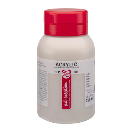 Peinture acrylique en pot argent 750 ml - royal talens
