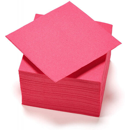 Lot de 40 serviettes en papier 2 plis - 38x38 cm - fuschia - gappy