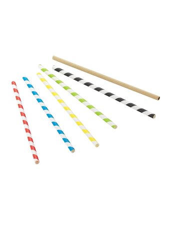 (lot   6000 pailles) paille en carton coloris assortis