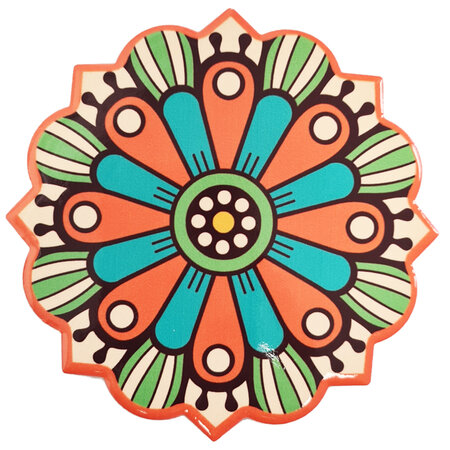 Set de 2 sous-verres mandala en céramique