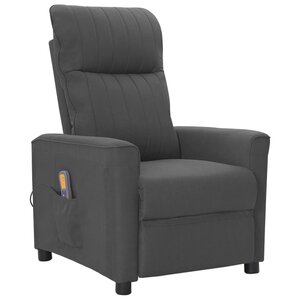 vidaXL Fauteuil de massage Gris foncé Tissu
