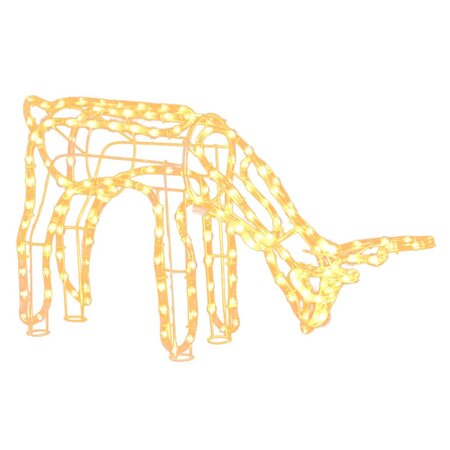vidaXL Renne de Noël Blanc chaud 73x31x45 cm