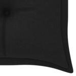 vidaXL Banc de jardin avec coussin noir 150 cm Bois de teck massif