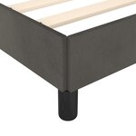 vidaXL Cadre de lit Gris foncé 90x190 cm Velours