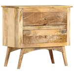 vidaXL Table de chevet 65 x 35 x 60 cm Bois de manguier massif