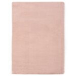 vidaXL Tapis 160x230 cm Fausse fourrure de lapin Vieux rose