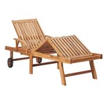 vidaXL Chaises longues 2 Pièces Bois de teck solide