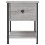 vidaXL Table de chevet sonoma gris 34x35 5x45 cm bois d'ingénierie