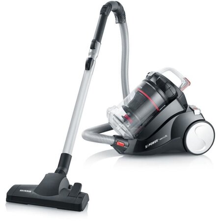 SEVERIN MY7114 Aspirateur sans sac multicyclonique, Bac à poussières : 1,8L, brosse soft sound + brosse parquet XL, filtre Hepa 14