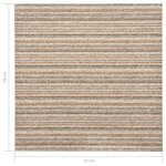 vidaXL Dalles de tapis de sol 20 Pièces 5 m² 50x50 cm Beige rayé