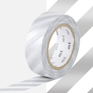 Masking tape à rayures - Argenté - 1 5 cm x 7 m