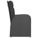 vidaXL Mobilier à dîner jardin 7 Pièces avec coussins Résine tressée Noir