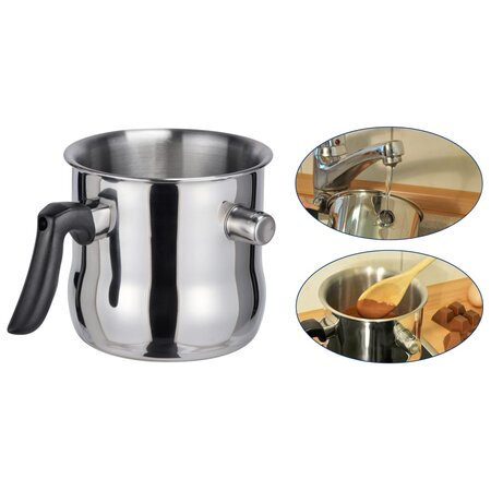HI Pot à lait à double paroi 1 2 L Acier inoxydable