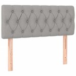 vidaXL Lit à sommier tapissier et matelas Gris clair 90x190 cm Tissu