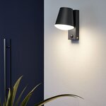 Eglo lampe murale led à capteur d'extérieur caldiero anthracite