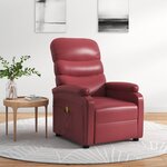 vidaXL Fauteuil de massage Rouge bordeaux Similicuir
