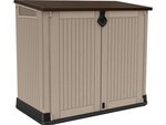 Coffre jardin en résine "Caracas" - 880L - 132 x 71.5 x 113.5 cm - Beige