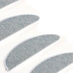 vidaXL Tapis d'escalier autocollants 15 Pièces 56x17x3 cm Bleu