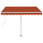vidaXL Auvent automatique sur pied 300x250 cm Orange/marron