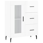 vidaXL Buffet haut Blanc brillant 69 5x34x180 cm Bois d'ingénierie