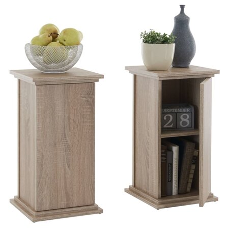 Fmd table d'appoint avec porte 57 4 cm chêne