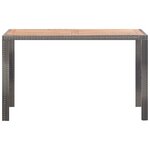 vidaXL Salon de jardin 5 Pièces Résine tressée bois d'acacia Anthracite