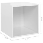 vidaXL Ensemble de meubles TV 6 Pièces Blanc brillant Aggloméré