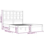vidaXL Cadre de lit Marron miel Bois de pin massif 140x190 cm