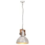 vidaXL Lampe suspendue industrielle 25 W Argenté Rond 30 cm E27