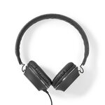 Casque Filaire en Tissu | Conception supra-auriculaire | Câble audio de 1,2 m | Anthracite/Noir