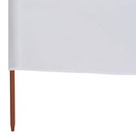 vidaXL Paravent 5 panneaux Tissu 600 x 120 cm Blanc sable