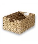 Panier en jacinthe d'eau armature métal - hauteur 17 cm