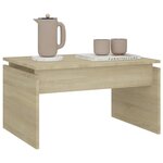 vidaXL Table basse Chêne sonoma 68x50x38 cm Aggloméré