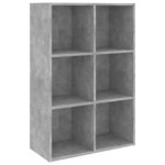 vidaXL Bibliothèque/Buffet Gris béton 66x30x97 8 cm Aggloméré