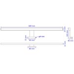 vidaXL Lampe de miroir 8 W Blanc chaud