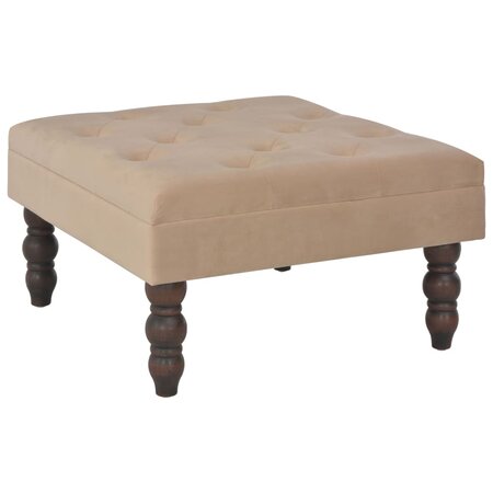 vidaXL Tabouret Beige 60x60x36 cm Velours