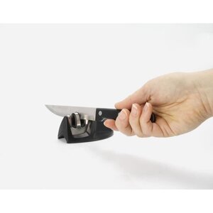 EQUINOX Aiguiseur a couteau 9x5x4 cm noir