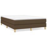 vidaXL Lit à sommier tapissier avec matelas Marron foncé 140x190 cm