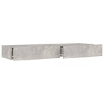 vidaXL Meuble TV avec lumières LED Gris béton 120x35x15 5 cm