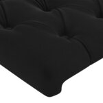vidaXL Tête de lit à LED Noir 203x16x78/88 cm Velours