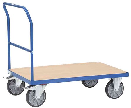 Chariot de poussée 'MultiVario' tube acier Plateau Mélaminé 97 x 51 cm FETRA