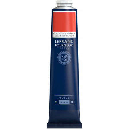 Peinture à l'huile en tube rouge de cadmium clair 150ml - lefranc & bourgeois