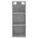 vidaXL Buffet haut Gris béton 34 5x34x180 cm Bois d'ingénierie