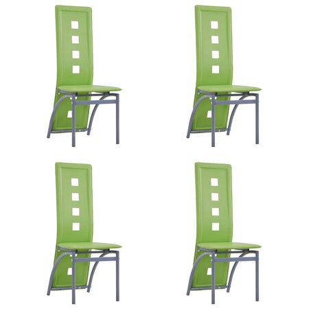 vidaXL Chaises à manger lot de 4 vert similicuir