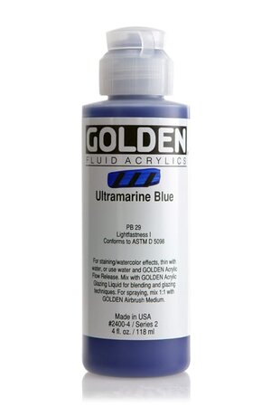 Peinture Acrylic FLUIDS Golden II 119ml Bleu Outremer